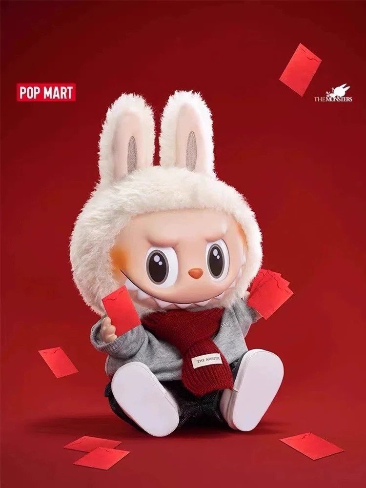 春節限定カラー LABUBU ぬいぐるみ POPMART Wealthy Snake's New Year Celebration LABUBU ぬいぐるみ ドア