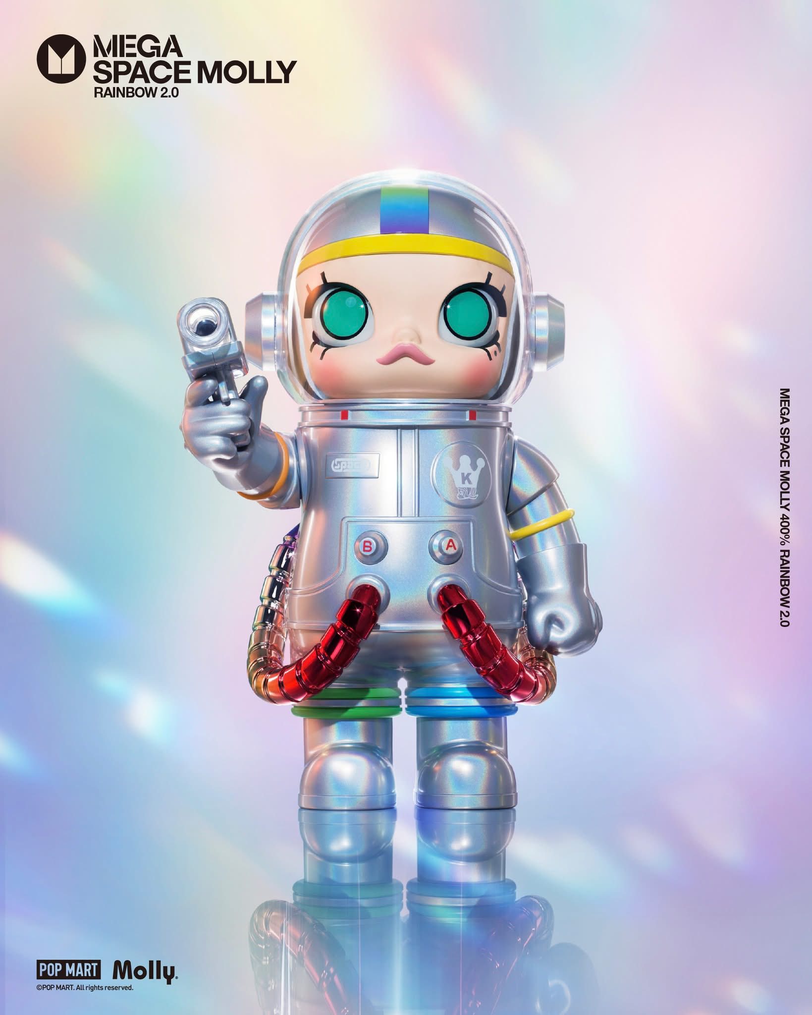 POP MART泡泡瑪特新品速報~MEGA SPACE MOLLY 400% RAINBOW 2.0耀眼登場，讓你的收藏櫃閃閃發光 ...
