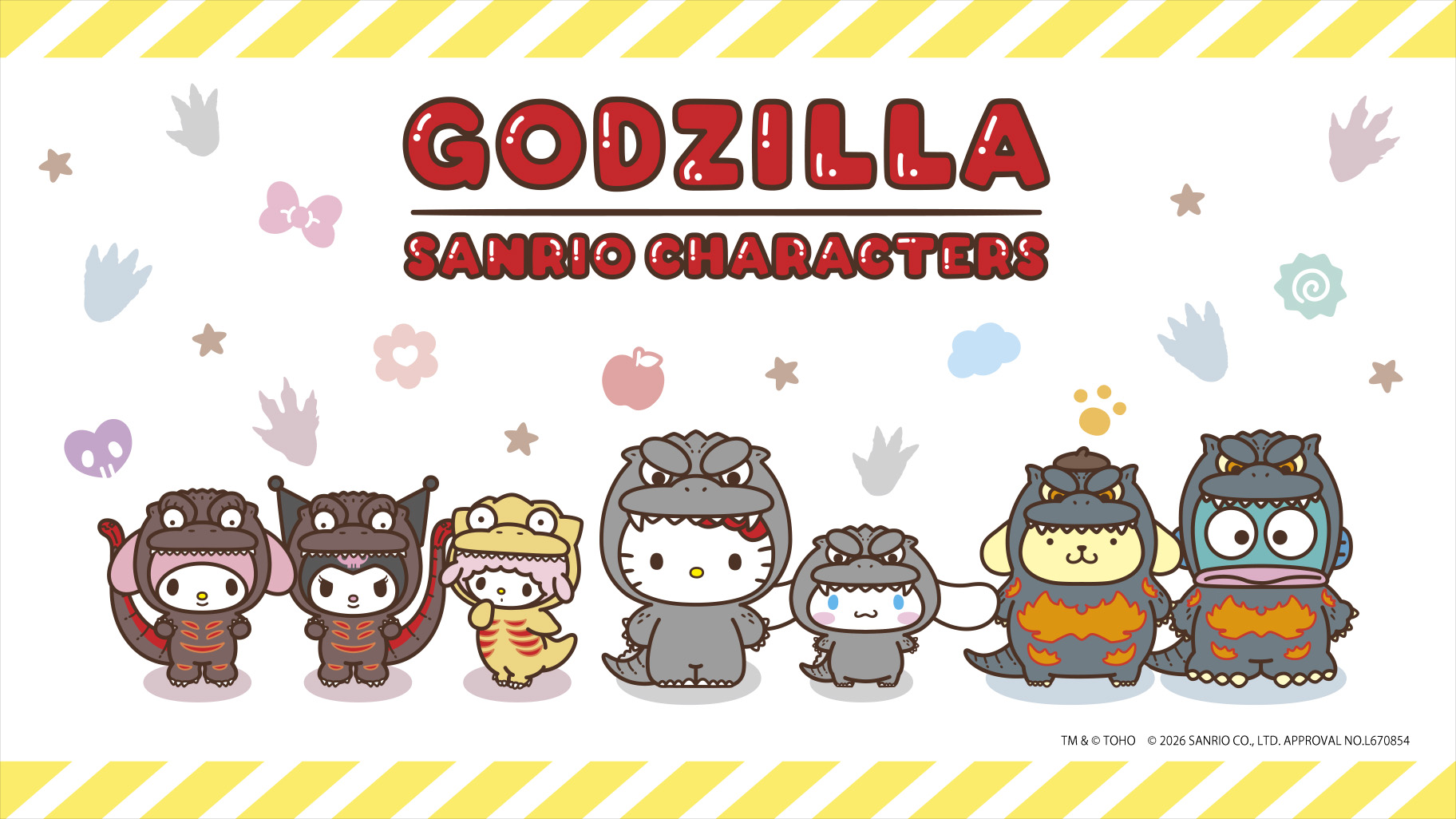 《哥吉拉 × 三麗鷗角色》世界觀聯名7月22日登場！Hello Kitty、酷洛米、美樂蒂換上歷代哥吉拉裝，7大周邊完整一次看