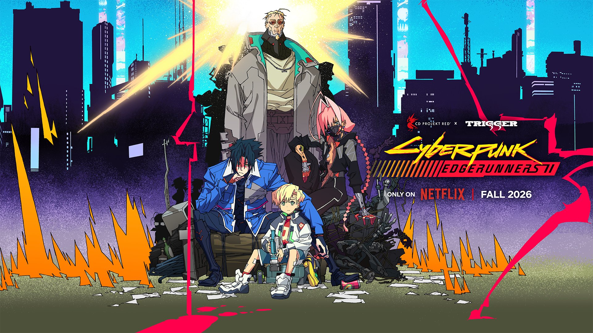《電馭叛客：邊緣行者 2》2026 年秋季 Netflix 獨家上線！全新主角團曝光、TRIGGER 再度打造夜城傳奇