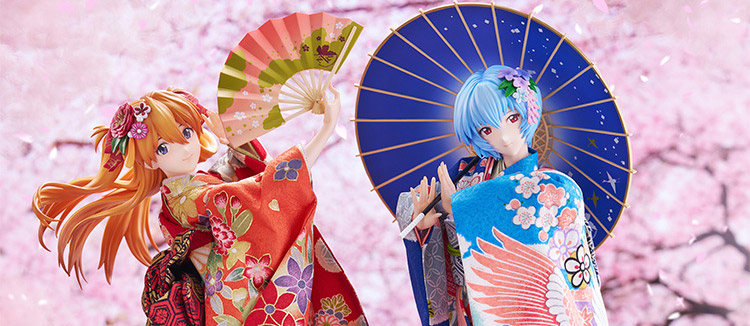 《新世紀福音戰士》綾波零、明日香化身豪華日本人形！F:NEX × 吉德聯名和服模型震撼登場，雙人限定屏風美到像藝術品