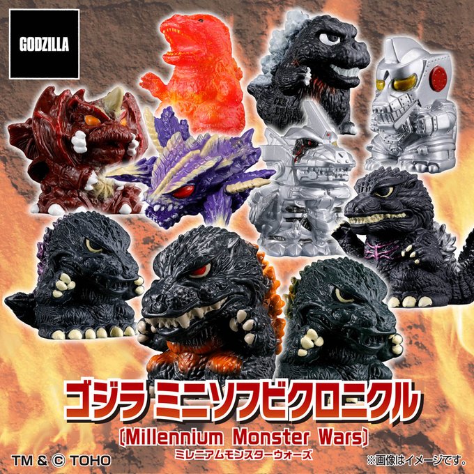 《哥吉拉》70周年迷你軟膠系列登場！PLEX《Mini Sofubi Chronicle：千禧怪獸大戰》正式開賣，燃燒哥吉拉、機龍改經典重現